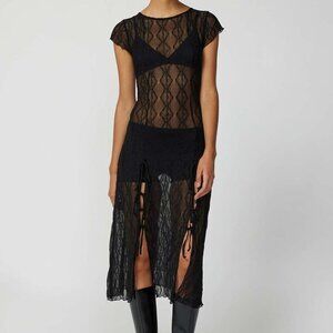 NWT Lace Midi Dress with ties size M